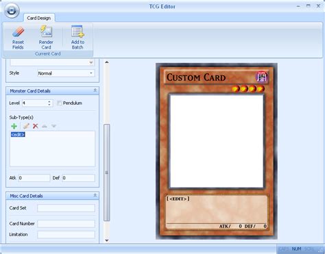 TCG Editor.